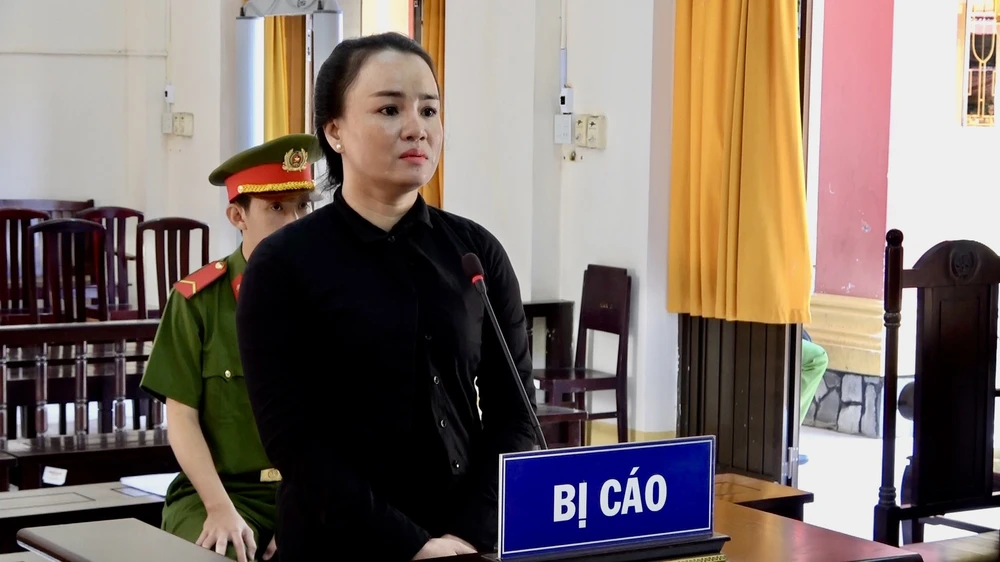 Bị cáo Lâm Thị Thanh Thúy tại tòa. Ảnh: VĂN VŨ