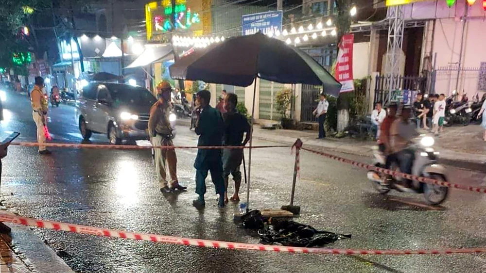 Hiện trường vụ án mạng.