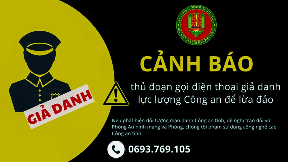 Công an Hậu Giang cảnh báo tình trạng mạo danh lãnh đạo Công an tỉnh