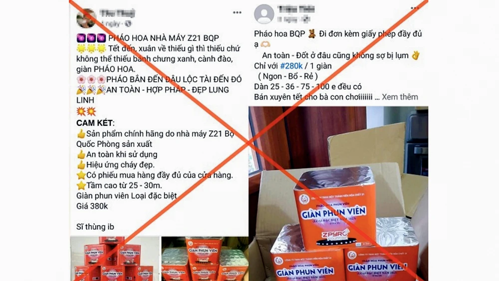 Công an Sóc Trăng: Rao bán pháo hoa trên mạng coi chừng bị phạt