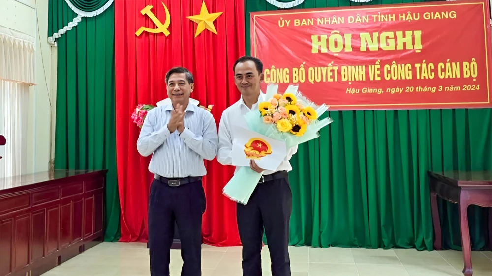 Giám đốc Sở TN&MT tỉnh Hậu Giang nhận nhiệm vụ mới