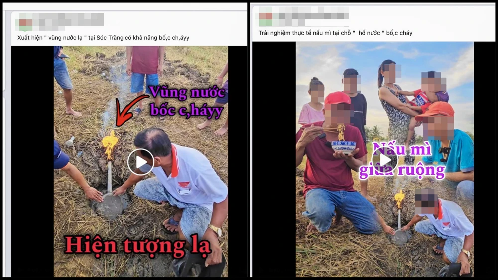 Vụ hố nước bốc cháy ở Sóc Trăng là chuyện bình thường, đã rất lâu rồi