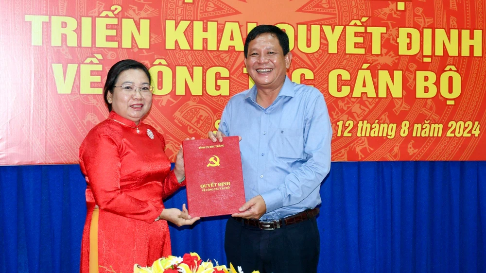 Ban Thường vụ Tỉnh ủy Sóc Trăng điều động nhiều cán bộ