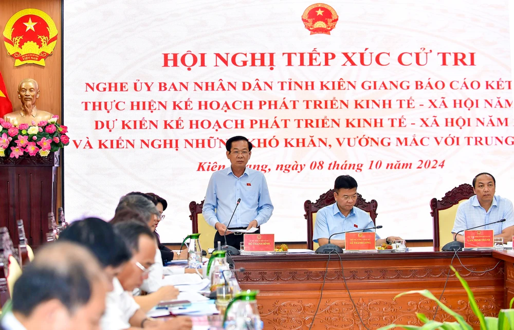 Phó Thủ tướng Lê Thành Long dự Hội nghị tiếp xúc cử tri tỉnh Kiên Giang