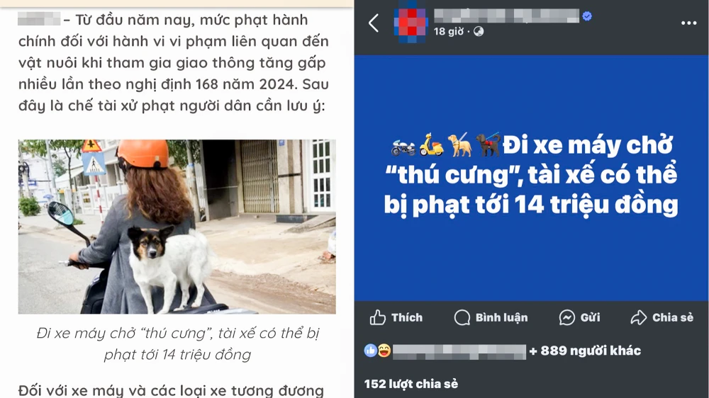 Một website và một Fanpae đưa thông tin chưa chính xác liên quan Nghị định 168/2024