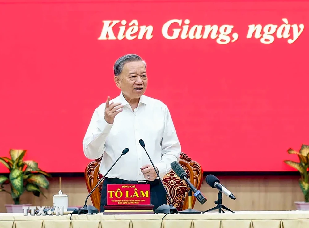 Tổng Bí thư Tô Lâm làm việc với tỉnh An Giang và tỉnh Kiên Giang