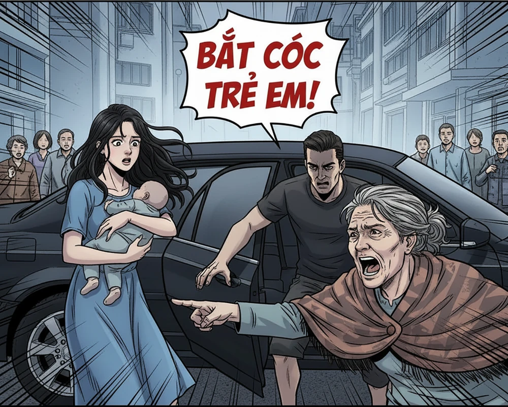 Mâu thuẫn với cháu, bà M bất ngờ hô hoán 'Bắt cóc trẻ em' khi tài xế đến chở cháu đi thăm chồng