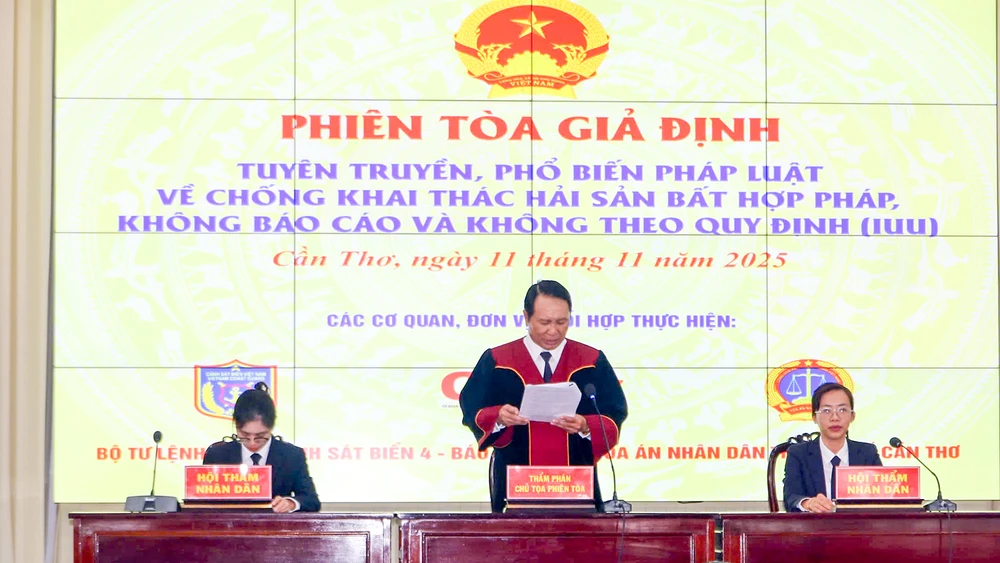 Cần Thơ tổ chức phiên tòa giả định tuyên truyền quy định về chống khai thác IUU