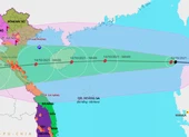 Bão số 8 dự báo khi vào đất liền giật cấp 10