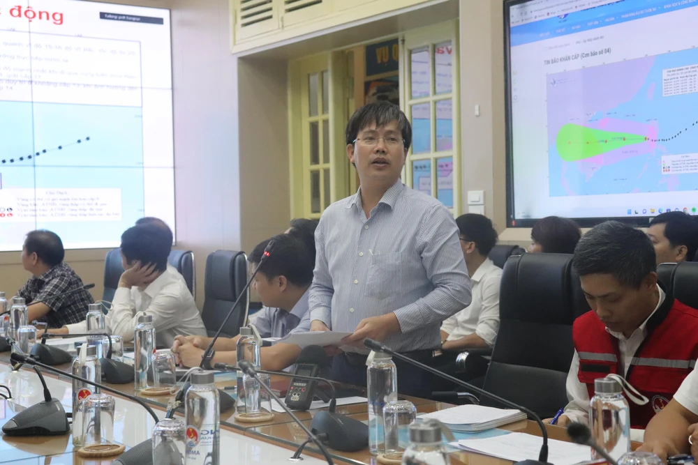 Ông Mai Văn Khiêm, Giám đốc Trung tâm Dự báo khí tượng thuỷ văn quốc gia thông tin về bão Noru.