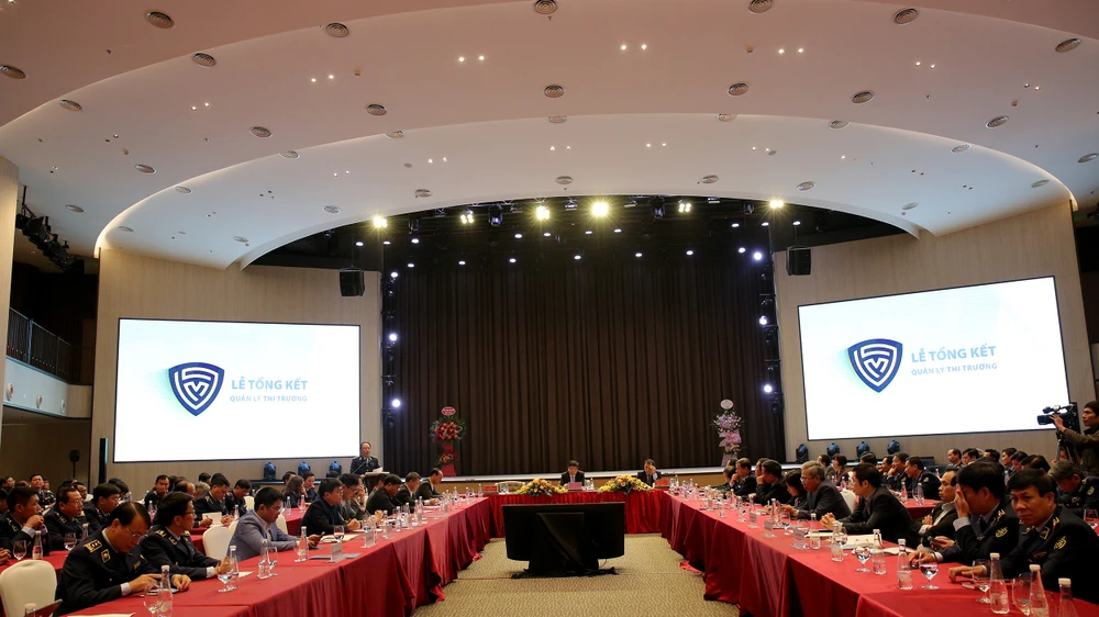 Toàn cảnh hội nghị tổng kết công tác năm 2022, triển khai nhiệm vụ năm 2023 của Tổng cục QLTT. Ảnh: QLTT