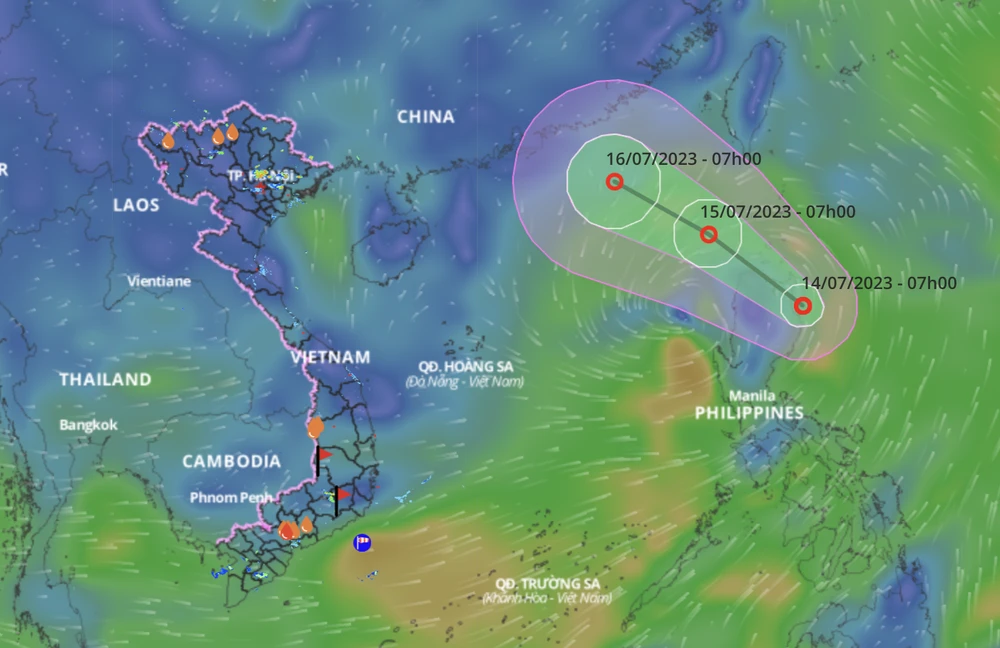 biển đông sắp có áp thấp nhiệt đới