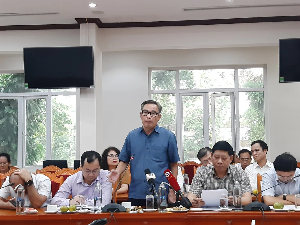 Cục trưởng Cục Trồng trọt, ông Nguyễn Như Cường thông tin tại họp báo. Ảnh: AH