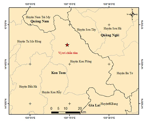 động đất với độ lớn 5.0