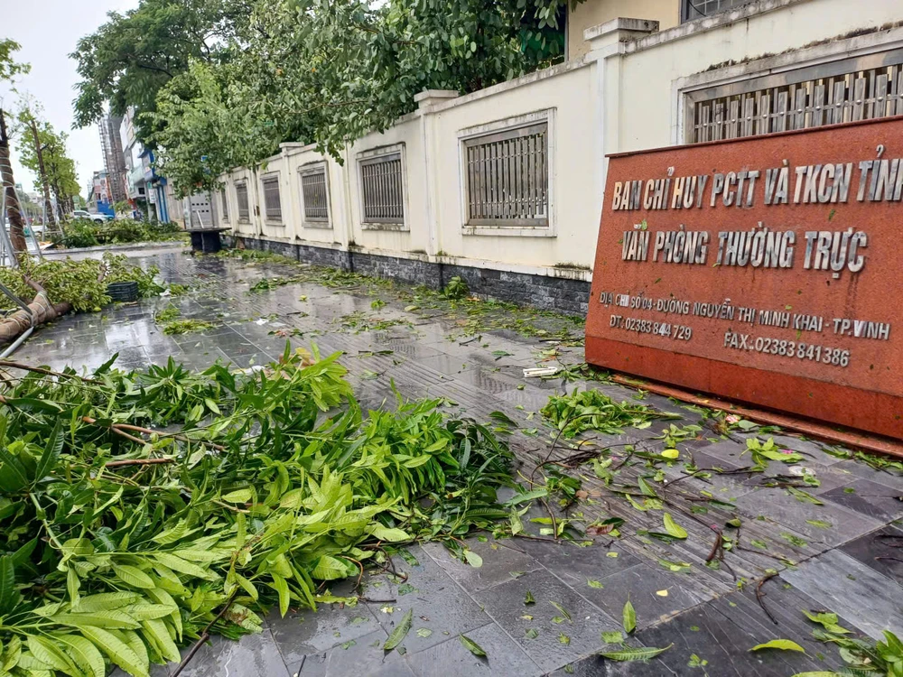 Hình ảnh Nghệ An sau khi bão số 5 quét qua