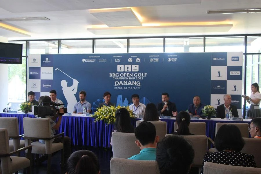 Gặp gỡ báo chí trước thềm giải BRG Open Golf Championship Danang 2022. Ảnh: NQ