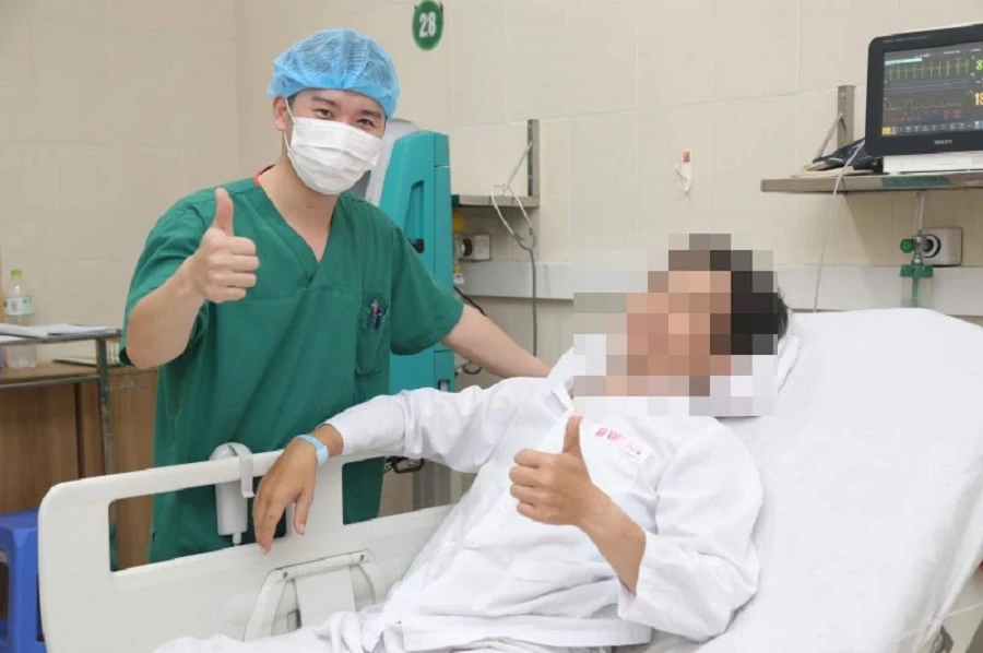 Bệnh nhân sau khi ghép tạng. Ảnh: BV