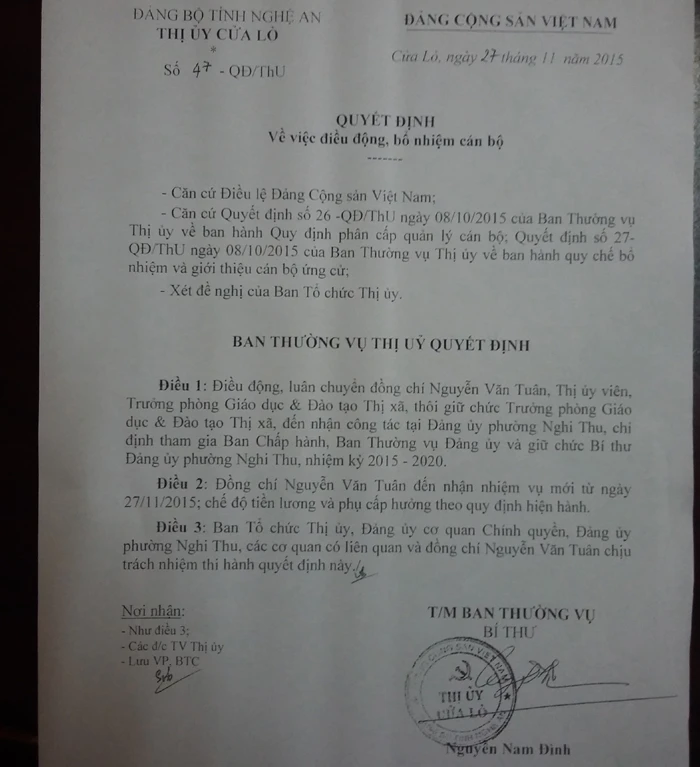 Chưa xử lý xong vụ trưởng phòng giáo dục từ chối ghế bí thư phường ảnh 3