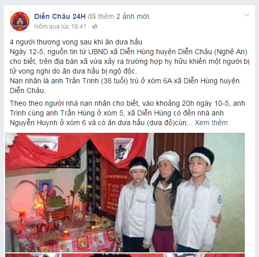 Người đàn ông chết bất thường không phải do ngộ độc dưa hấu ảnh 1