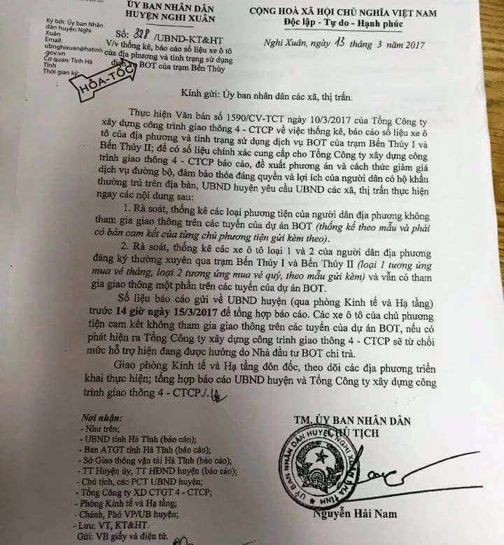 Chủ xe ô tô phải ký cam kết...không đi đường BOT ảnh 2