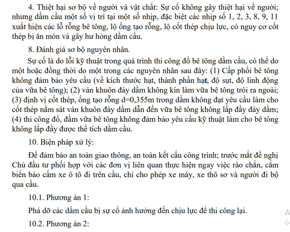 Cầu 12 nhịp lộ 'cốt xốp': Sở Xây dựng Hà Tĩnh gọi là sự cố ảnh 3