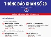 Thông báo khẩn của Bộ Y tế tối 31-7