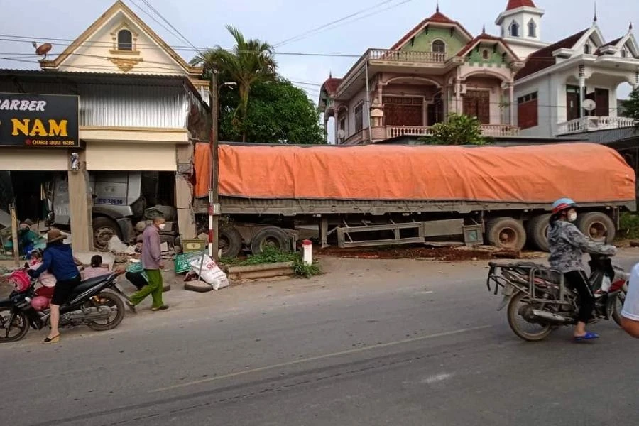 Hiện trường vụ tai nạn.