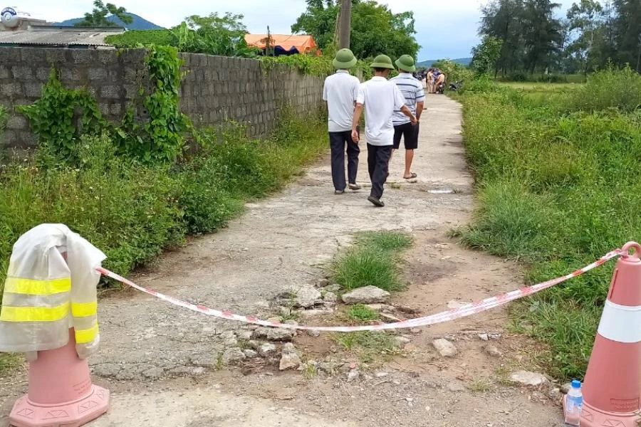 Khu vực xảy ra vụ án mạng. Ảnh: ĐẮC LAM Khu vực xảy ra vụ án mạng. Ảnh: ĐẮC LAM