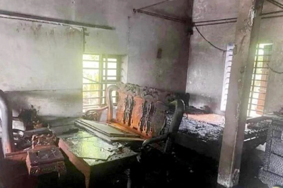 Hiện trường xảy ra vụ cháy.