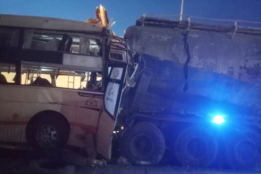 Hiện trường vụ tai nạn. Ảnh: ĐL