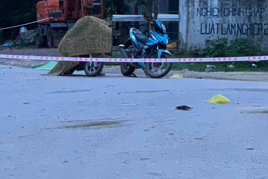 Hiện trường xảy ra vụ ẩu đả.