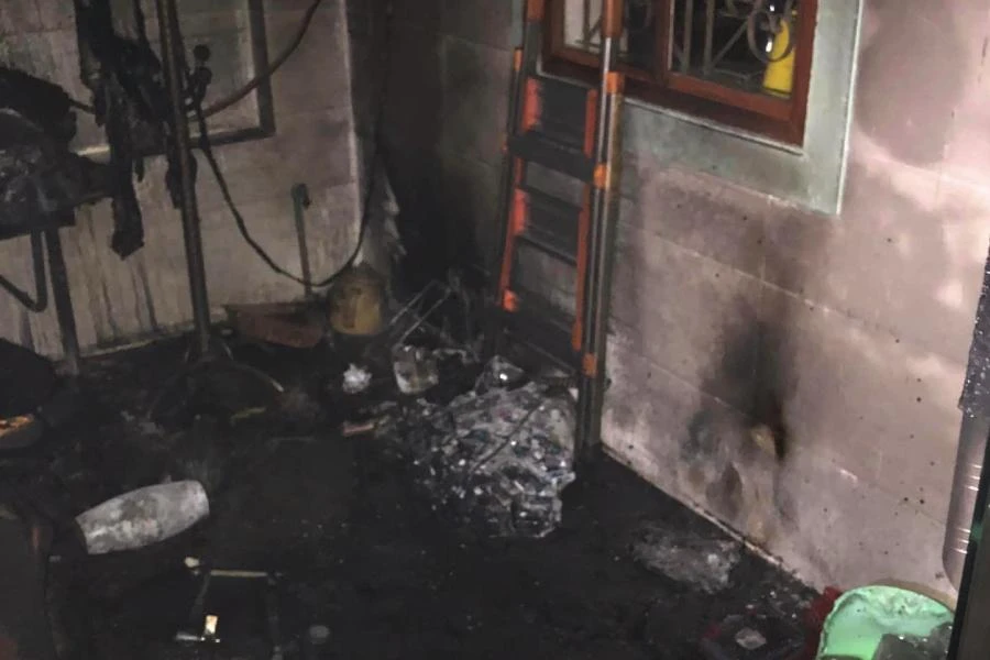 Hiện trường sau vụ cháy.