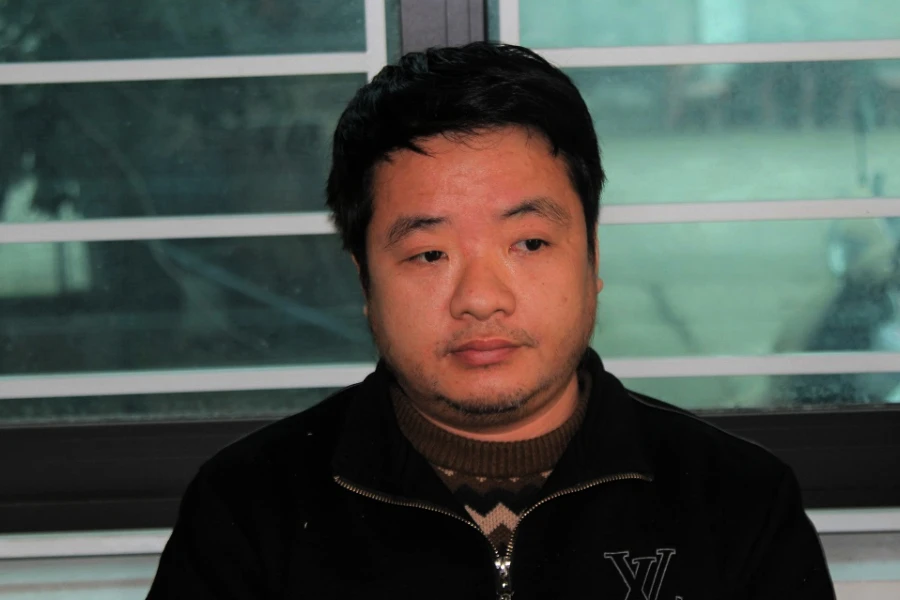 Bị can Nguyễn Tiến Hoà, Phó Giám đốc Trung tâm đăng kiểm 37-09D-Trưởng dây chuyền kiểm định. Ảnh: CA.