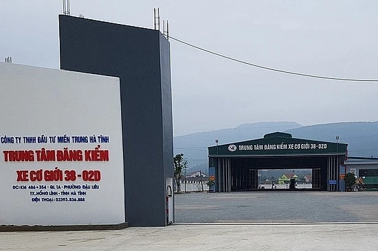 Trung tâm đăng kiểm xe cơ giới 38-02D (thị xã Hồng Lĩnh, Hà Tĩnh). ảnh: ĐL