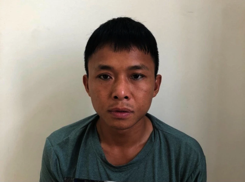 Bị can Ngô Văn Hoành tại cơ quan công an. Bị can Ngô Văn Hoành tại cơ quan công an.