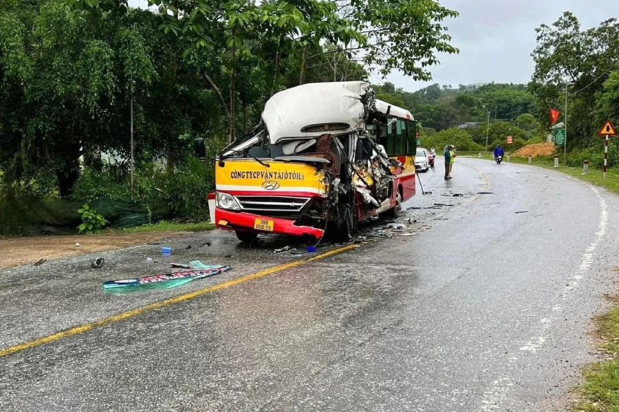 Đoạn đường xảy ra vụ tai nạn.