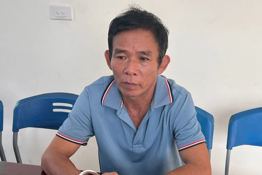 Đối tượng truy nã Lê Văn Tình tại cơ quan công an