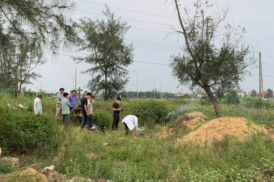 Khu vực phát hiện thi thể nạn nhân.