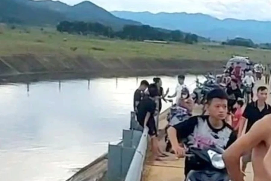 Kênh thủy lợi Ngàn Trươi nơi xảy ra vụ việc đau lòng.