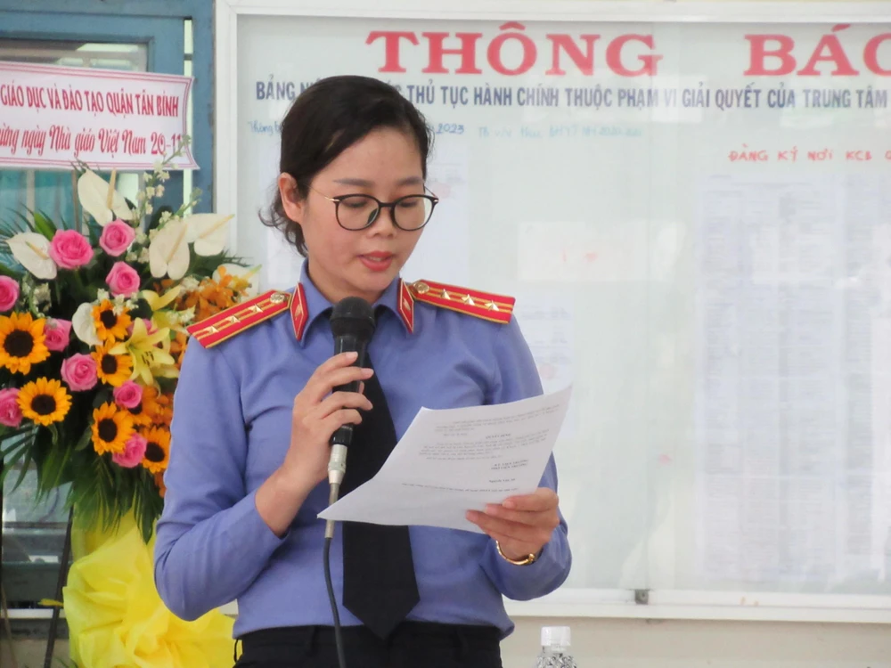 Kiểm sát viên phiên tòa. Ảnh:YC