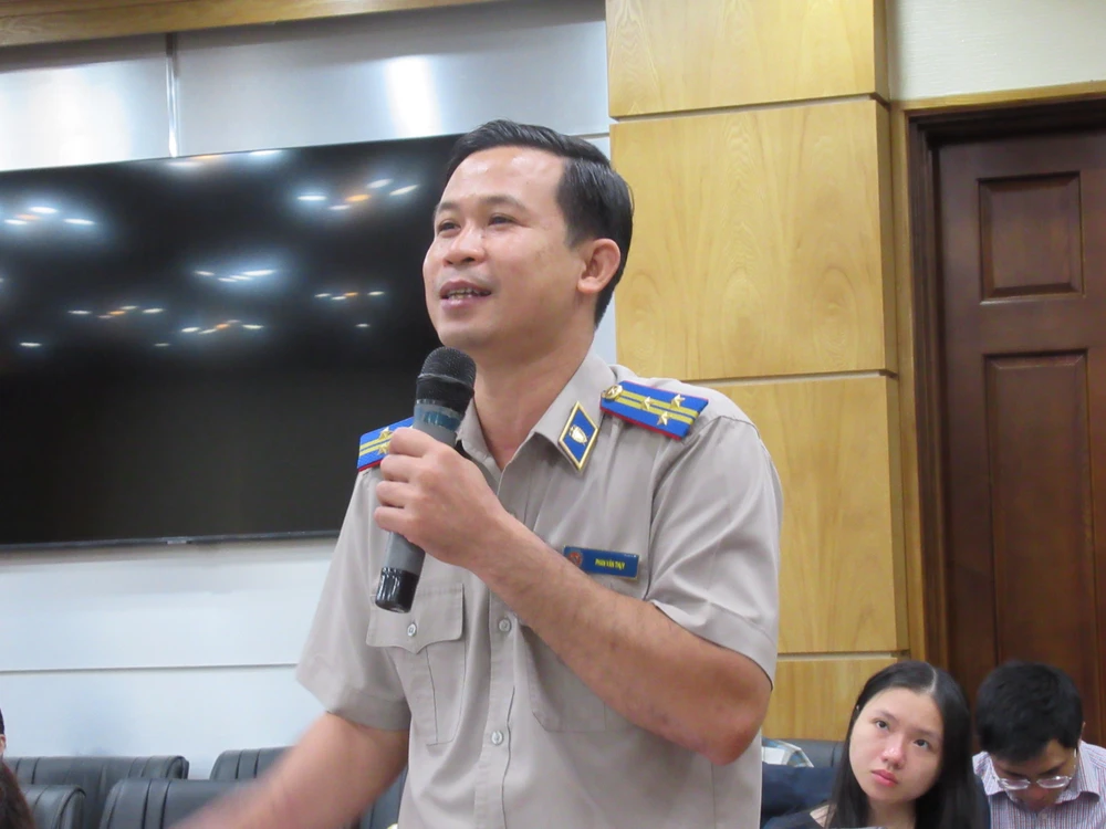 Ông Phan Văn Thụy (Cục THADS TP.HCM) phát biểu tại hội thảo. Ảnh: YC