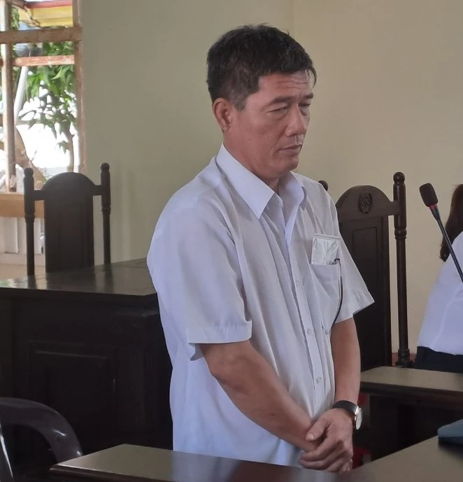 Bị cáo Trần Tuấn Cương tại tòa. Ảnh: ĐÔNG HÀ