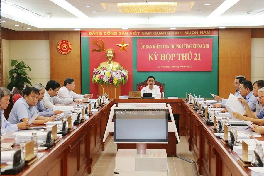 Ủy ban Kiểm tra Trung ương họp kỳ thứ 21. Ảnh: UBKT
