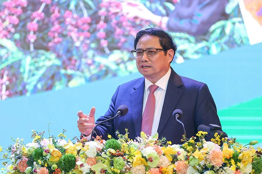 Thủ tướng Phạm Minh Chính phát biểu tại hội nghị. Ảnh: Chinhphu.vn