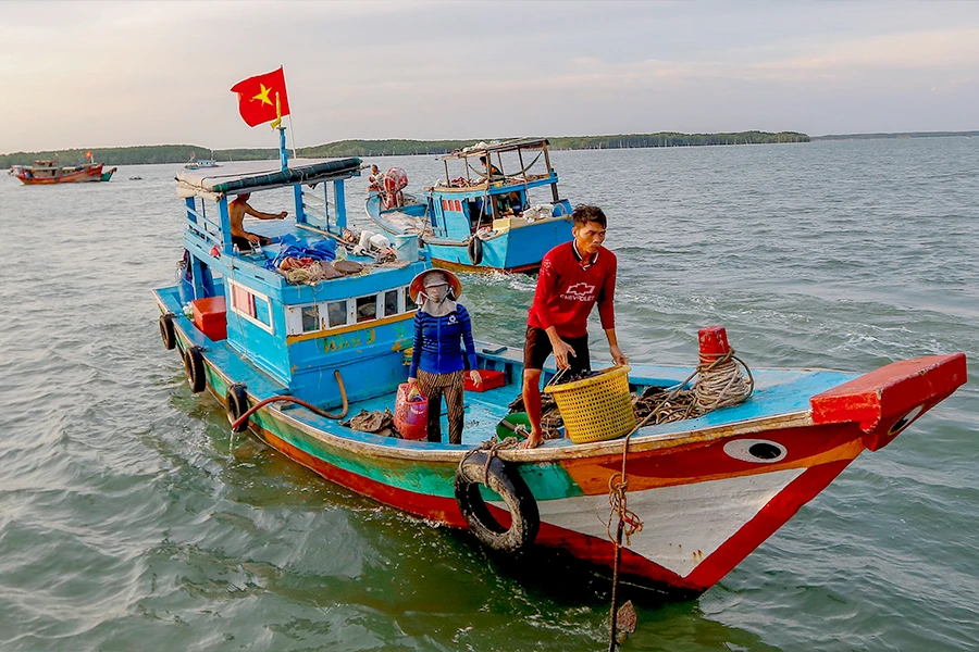 Việc phát triển kinh tế biển sẽ là động lực giúp thúc đẩy sự phát triển kinh tế - xã hội của huyện Cần Giờ trong tương lai. Ảnh: NGUYỆT NHI