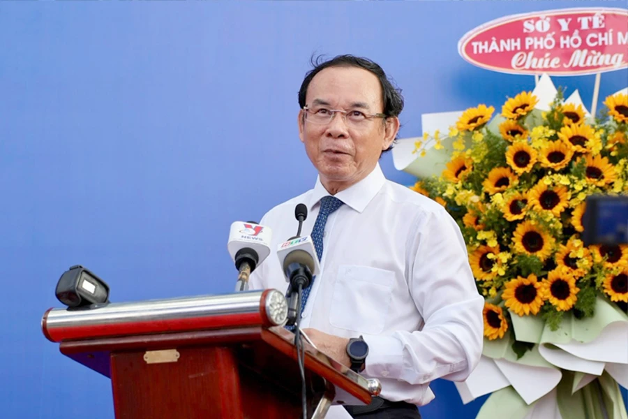 Bí thư Thành ủy Nguyễn Văn Nên phát biểu. Ảnh: CTV