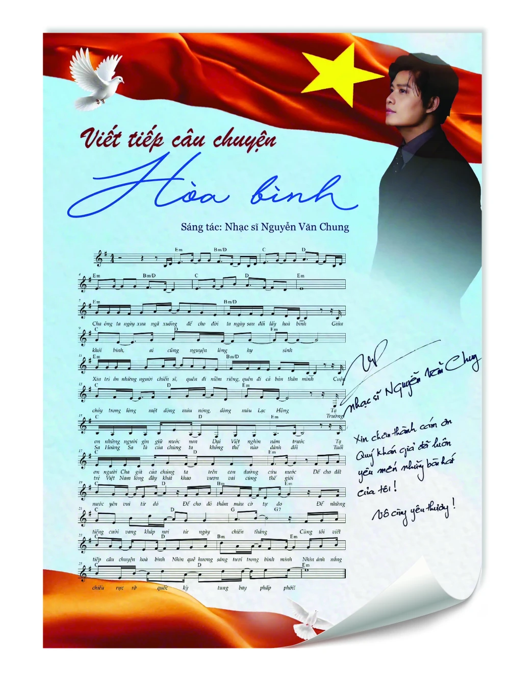 Ca khúc Viết tiếp câu chuyện hòa bình được đông đảo khán giả yêu thích.