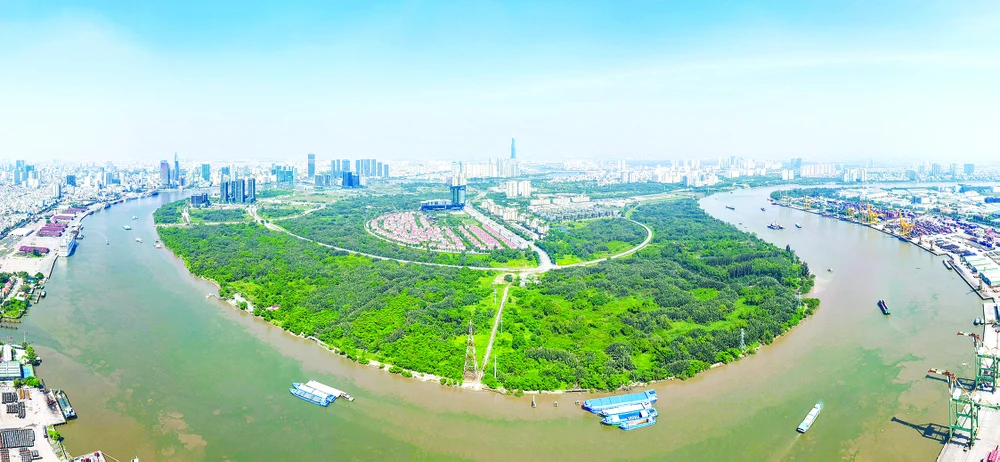 Trung tâm tài chính quốc tế tại TP.HCM sẽ được xây dựng tại khu đô thị mới Thủ Thiêm (phường An Khánh). Ảnh: THUẬN VĂN