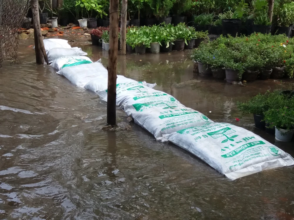 Sáng nay nhiều đoạn đường ở Thảo Điền vẫn ngập sâu ảnh 4