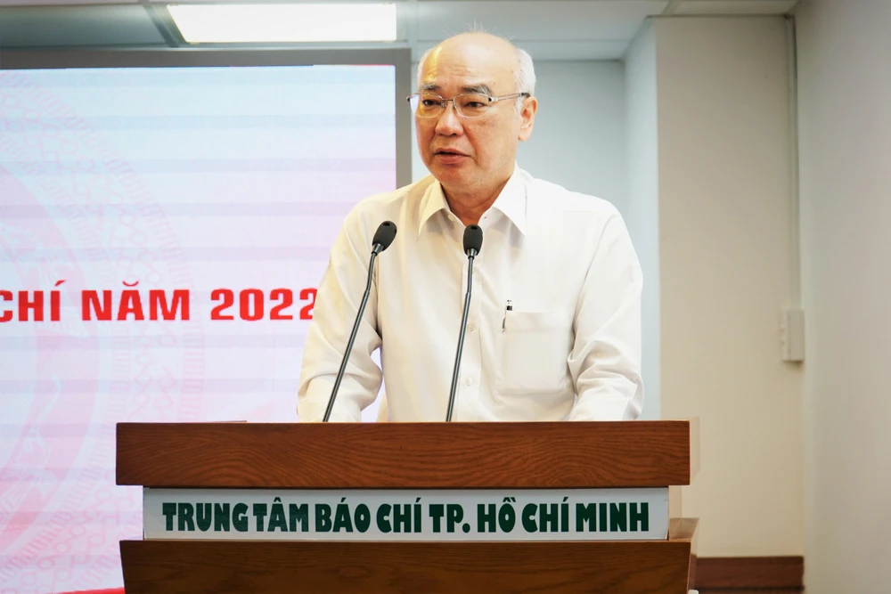 Trưởng Ban Tuyên giáo Thành ủy TP.HCM Phan Nguyễn Như Khuê phát biểu tại lễ ký kết. Ảnh: BẢO PHƯƠNG